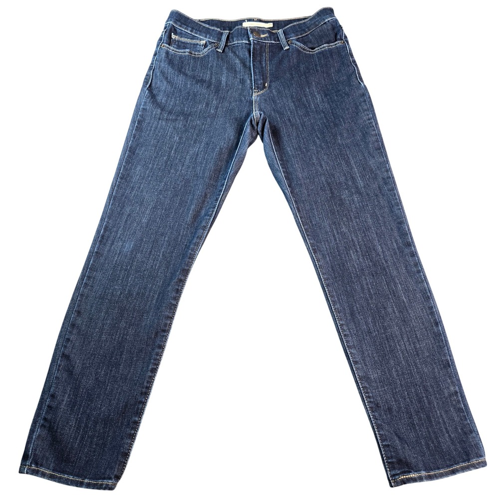 Levis Slimming Skinny Jeans Women's Size 29 Dark Wash Indigo Mid Rise Denim